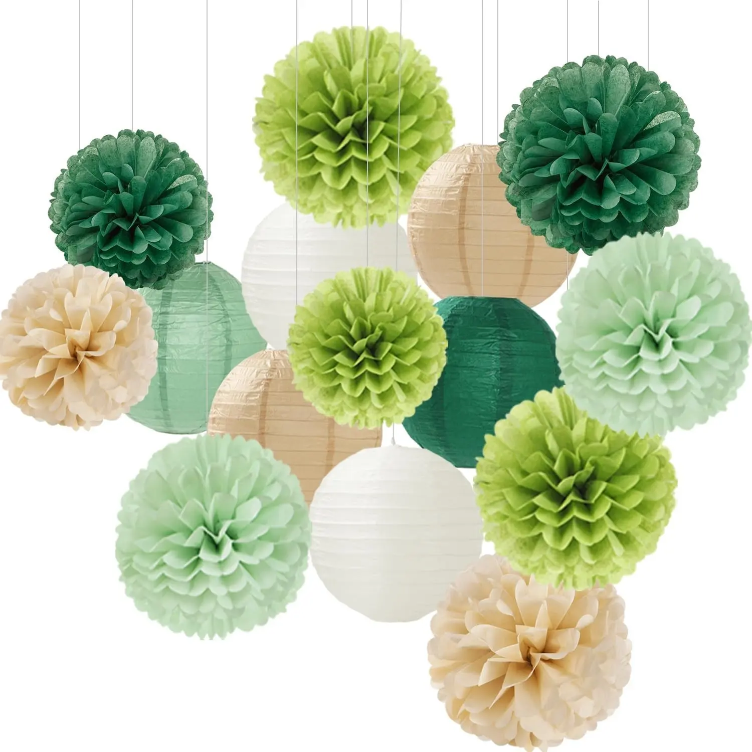 Olive Green Milky White Champagne