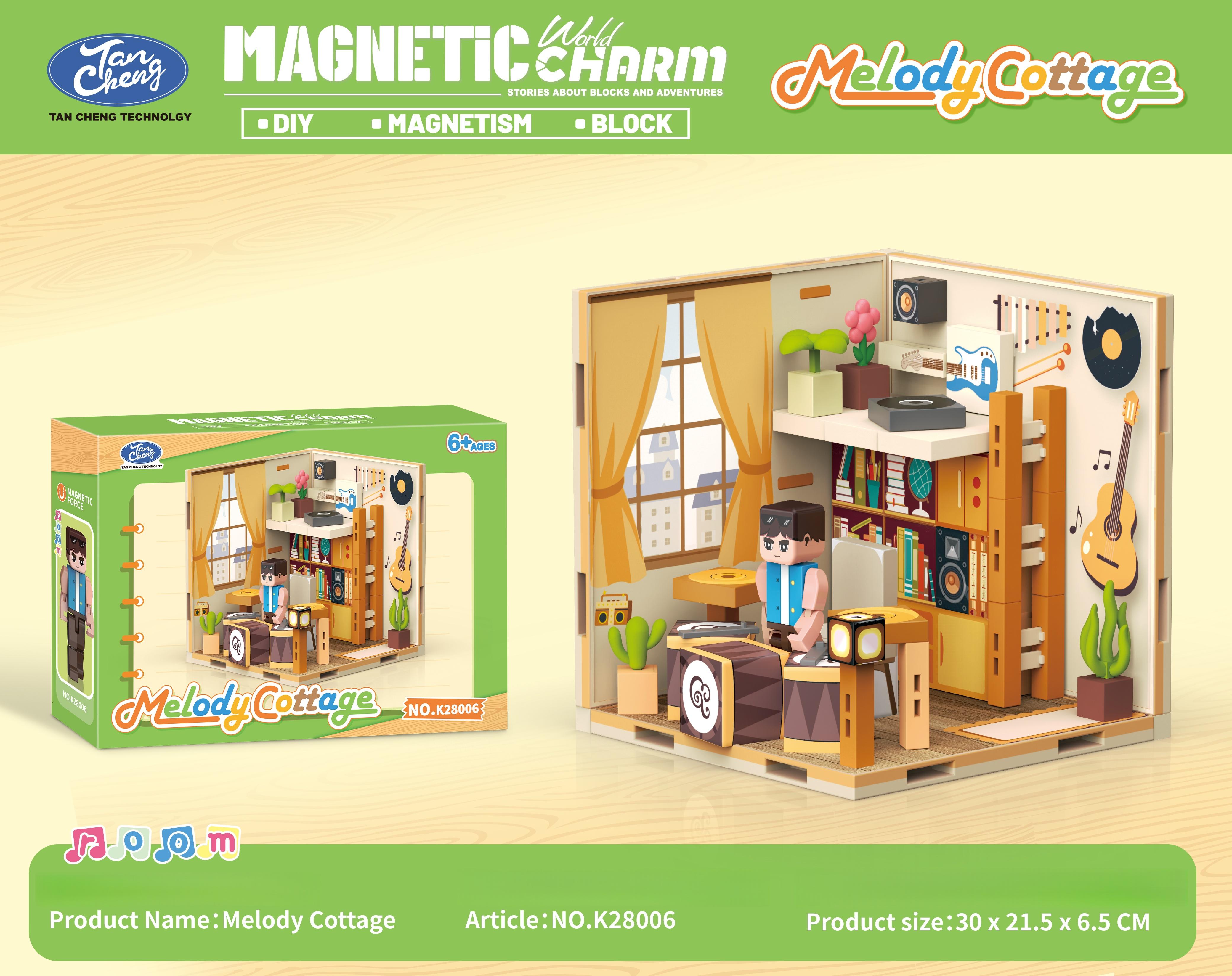 Magnetic Building Blocks Minecraft House Model, DIY Assembly Toy for Boys & Girls, Educational Puzzle Game, Gift Magnetic Building Blocks Minecraft House Model, DIY Assembly Toy for Boys & Girls, Educational Puzzle Game, Gift