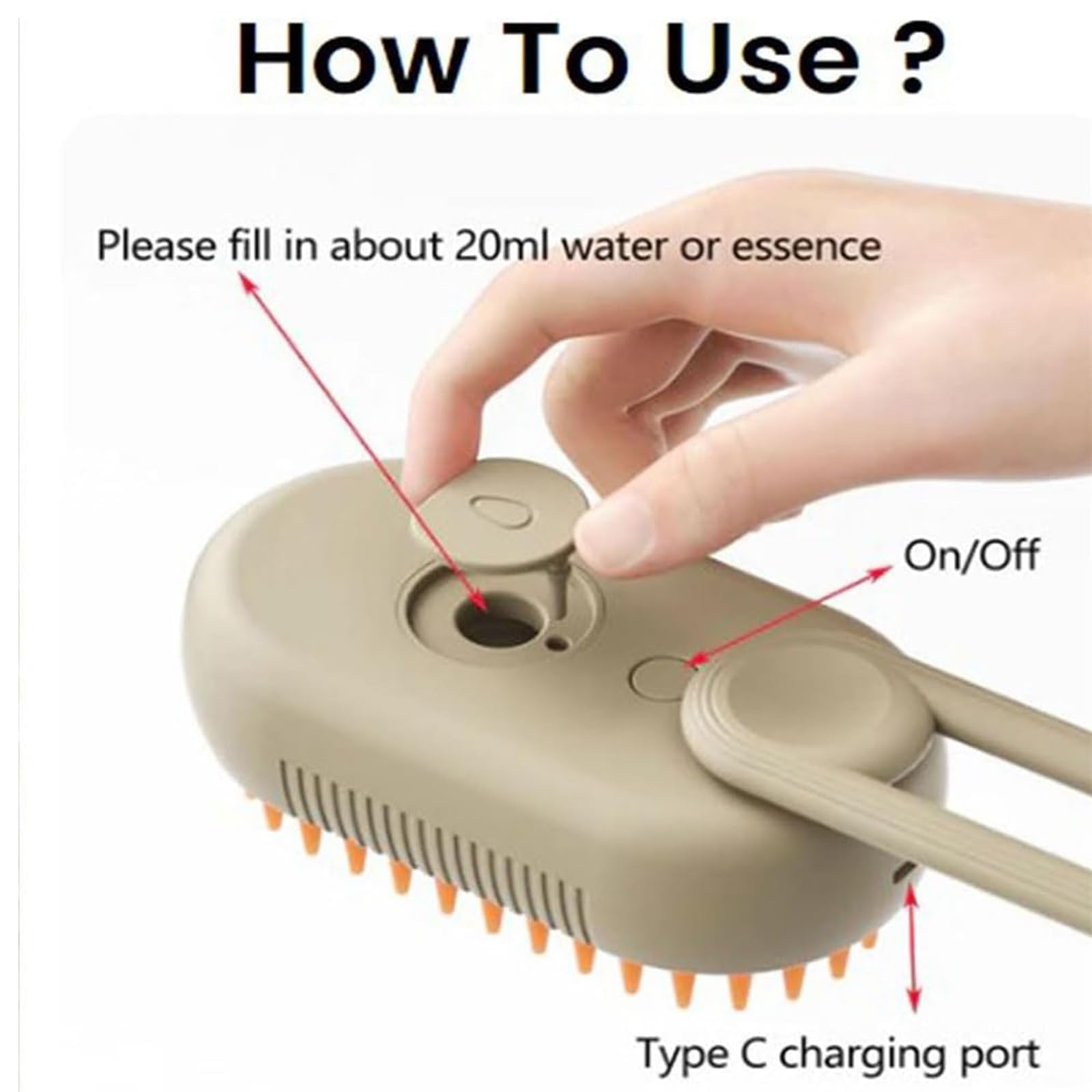 Rechargeable Steam Pet Brush for Shedding – Anti-Static, Combines Massage, Cleaning, Grooming, and Shedding Control for Cats and Dogs, Perfect for All Coat Types Rechargeable Steam Pet Brush for Shedding – Anti-Static, Combines Massage, Cleaning, Grooming, and Shedding Control for Cats and Dogs, Perfect for All Coat Types