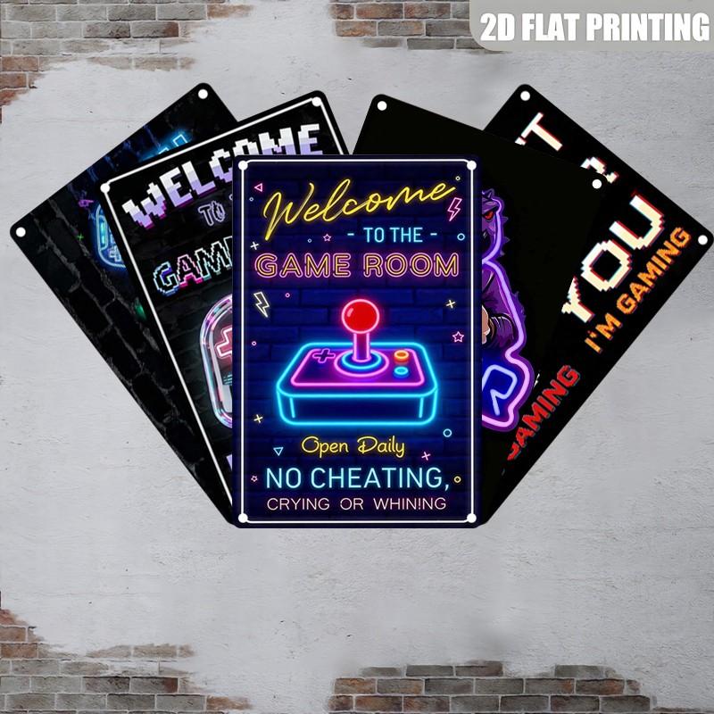 Pixel Art Aluminum Sign, Gamer Life Poster, Wall Decor Print, Humorous Game Board, Music Lover Decoration, 20x30 Cm