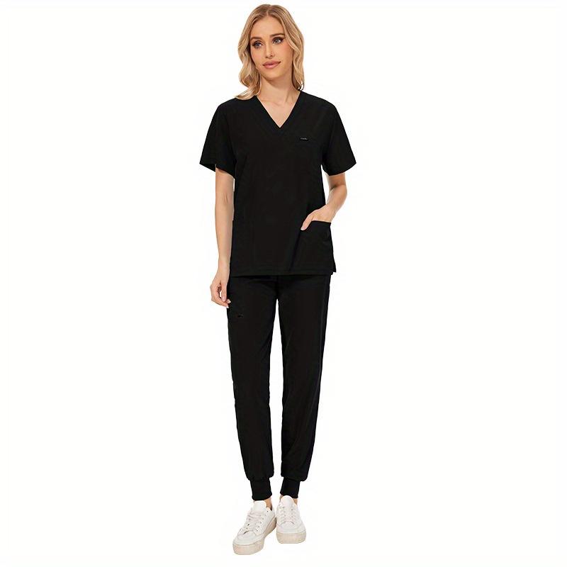 Unisex Uniforms Beauty Costume Women Nurse Doctor Set Clinic Workwear Pet Vet Tops Pants Comfortable Leisure Care Center Daily Practical Work Clothes Set