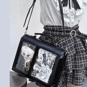 2026 new Niche Japanese Transparent Ita Bag Casual Large Capacity Girl Shoulder Crossbody Bag Fashionable Ulzzang Student Backpack ItaBag
