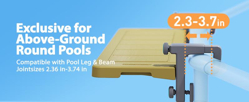 Poolside Bar, Swim Up Bar Exclusively for Above-Ground【Round & Oval 】 Pools. Patio Poolside Table Smart Fold Easy Maintenance, Weather Resistant Stable Tabletop Poolside Bar, Swim Up Bar Exclusively for Above-Ground【Round & Oval 】 Pools. Patio Poolside Table Smart Fold Easy Maintenance, Weather Resistant Stable Tabletop