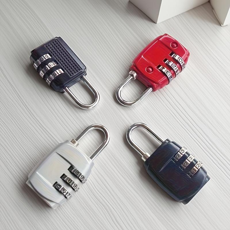 4-Pack Heavy-Duty Combination Padlocks with 999 Combos - Zinc Alloy 3-Digit Code Locks, Sturdy Metal Shackle Locks for Lockers, Gym Equipment, Backpacks, Fences, School, Office & Home Use - Battery-Free Operation (No Batteries Included) - Secure & Easy to