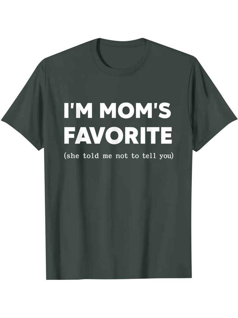 Funny Moms Favorite Son Daughter I'm Mom's Favorite T-Shirt Golf Gift for Men and Women Summer Wear