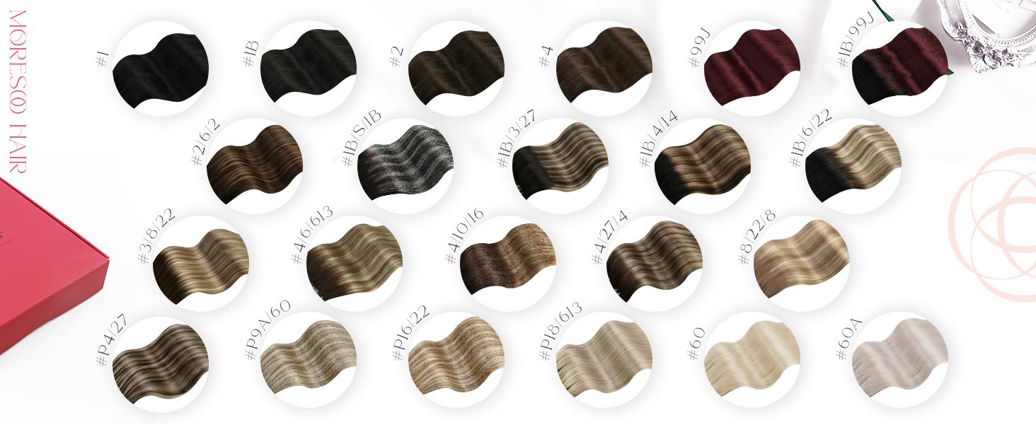 MORESOO Clip-in Hair Extensions Remy Human Hair Natural Straight Weighted for Comfortable Wear SpringStatements MORESOO Clip-in Hair Extensions Remy Human Hair Natural Straight Weighted for Comfortable Wear SpringStatements