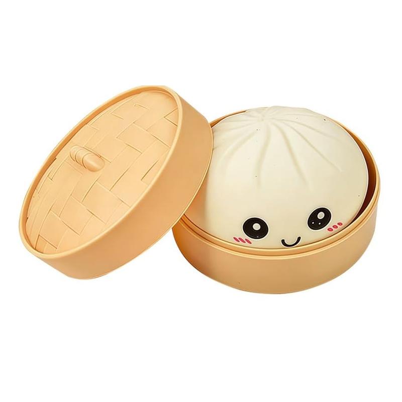 Dumpling Squishy Stress Reliever for Adults, Soft Slow Rising Squeeze Ball, Sensory Anxiety Relief Tool, Cute Desk Decor for Office & Home Relaxation