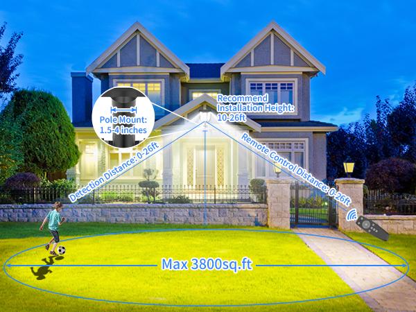 HYKOONT Solar Outdoor Street Lights Dusk to Dawn Auto Lighting up 6500K IP66 Waterproof 3-year-warranty Solar Security Light with Motion Sensor for Outdoor Garden Street Yard Fall Porch Decor HYKOONT Solar Outdoor Street Lights Dusk to Dawn Auto Lighting up 6500K IP66 Waterproof 3-year-warranty Solar Security Light with Motion Sensor for Outdoor Garden Street Yard Fall Porch Decor