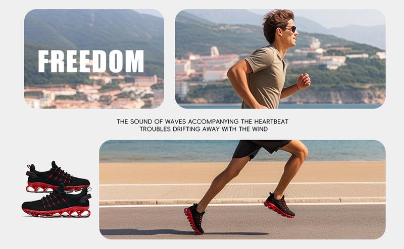 Men's Running Shoes Blade Tennis Walking Fashion Sneakers Breathable NonSlip Gym Sports Work Trainers,Knitted Mesh Breathable AndComfortable Platform Sneakers Runner Training Footwear Boy Athletic Closed Casual