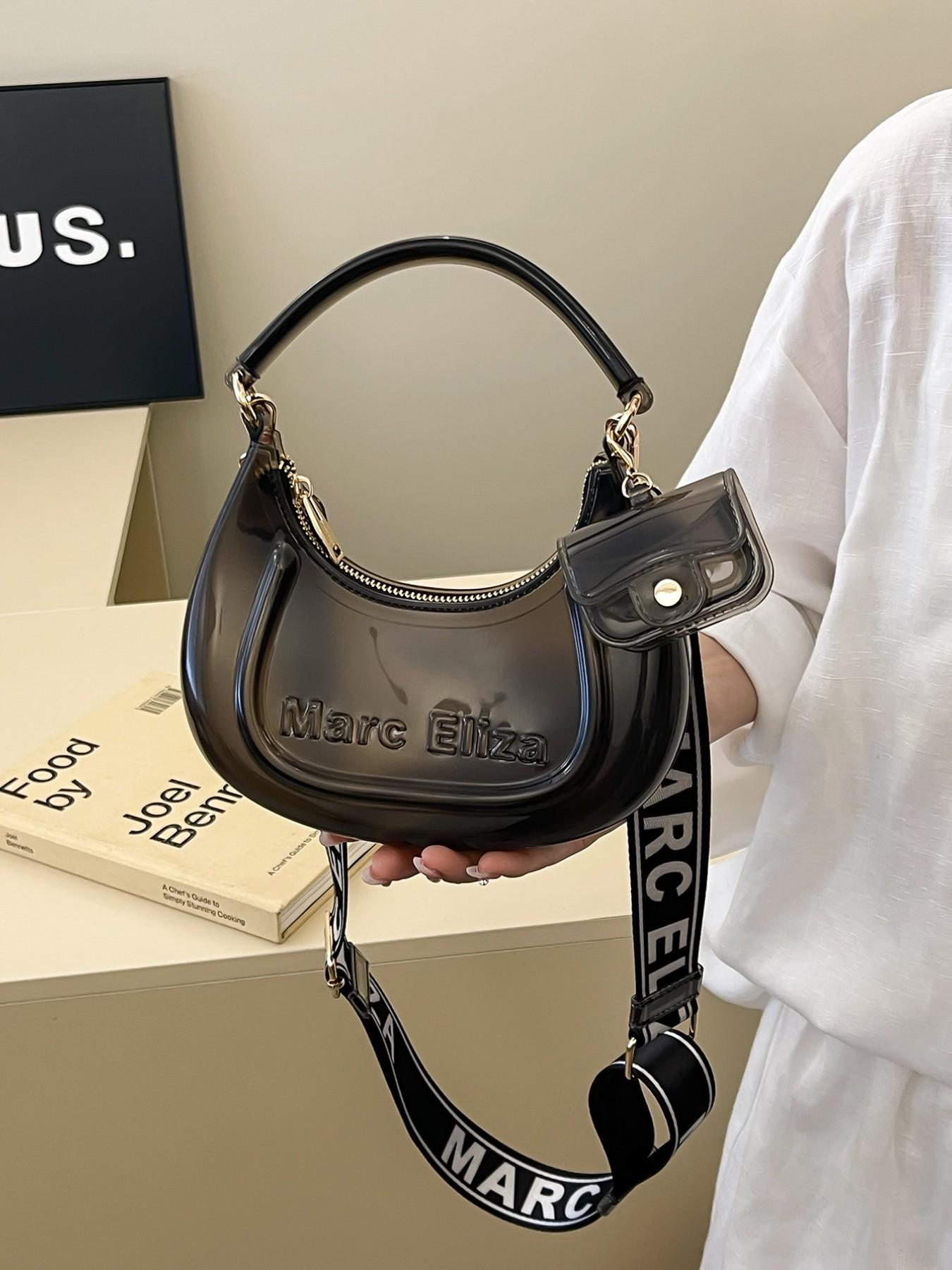 2026 New European and American Style Korean Version Unique Design High-End Crossbody Bag, Small Handbag, Transparent Shell Bag, Jelly Bag