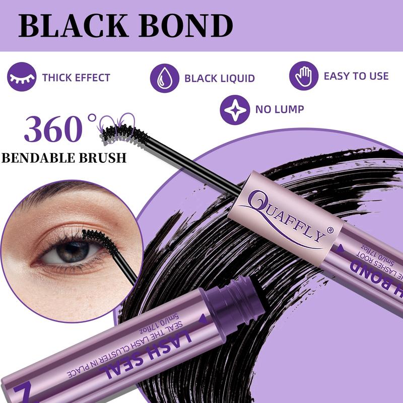 2 in 1 Long Lasting Eyelash Bond & Seal Glue, Durable Waterproof Eyelash Extension Adhesive, Eye Makeup Tool for Women & Girls, Cosmetics, DIY Eyelash Extensions #TOP PICKS