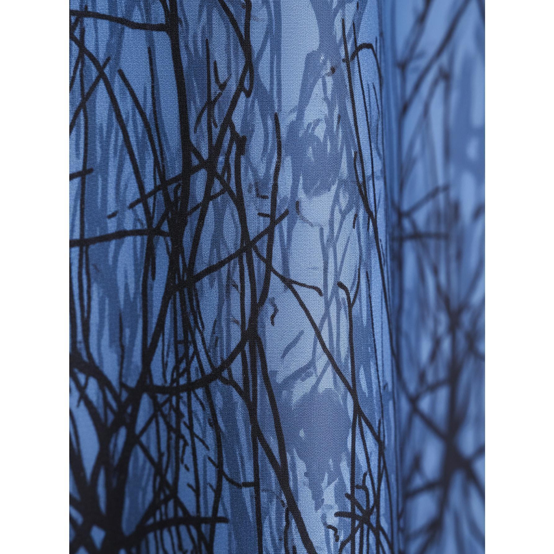 Midnight Forest Print Open Abaya Artistic Blue Kimono Cardigan | One Size Fits Most S-2XL | Perfect for Beach Resort, Art Gallery & Summer Evenings