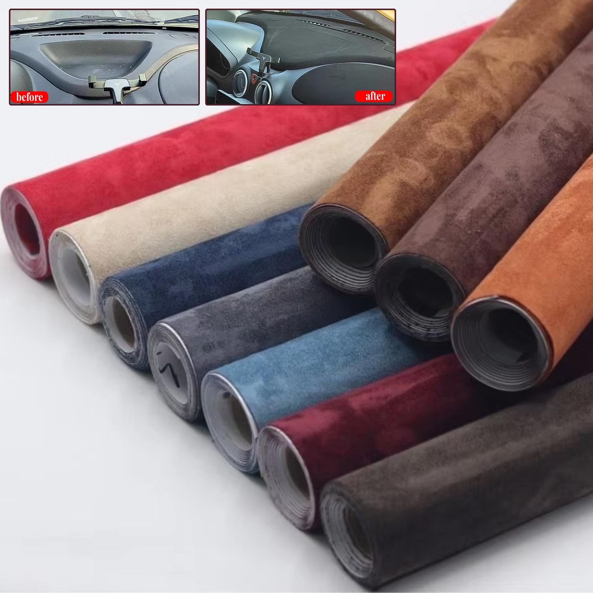 Peel and Stick Suede Leather Wraps for Car Interior and Home Decor - Upgraded, Non-Slip, Durable - 5 Rolls