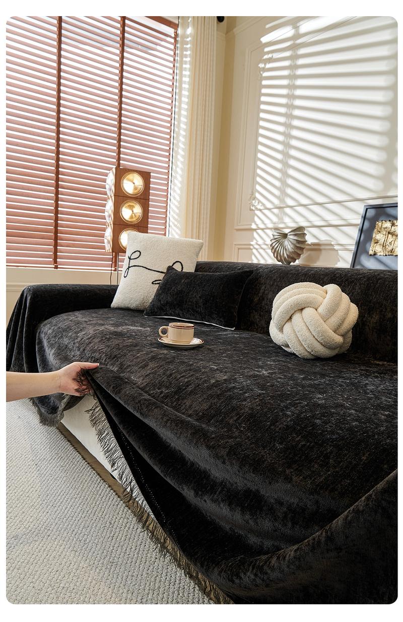 Budget-Friendly Vintage American Country Style Chenille Sofa Cover | Fine Texture Sofa Pad Cat-Scratch & Stain-Proof | Multiple Colors & Sizes Sofa Slipcover | Living Room/Bedroom/Office Universal | Pet-Friendly All-Season Usable, Sofa Couch Covers