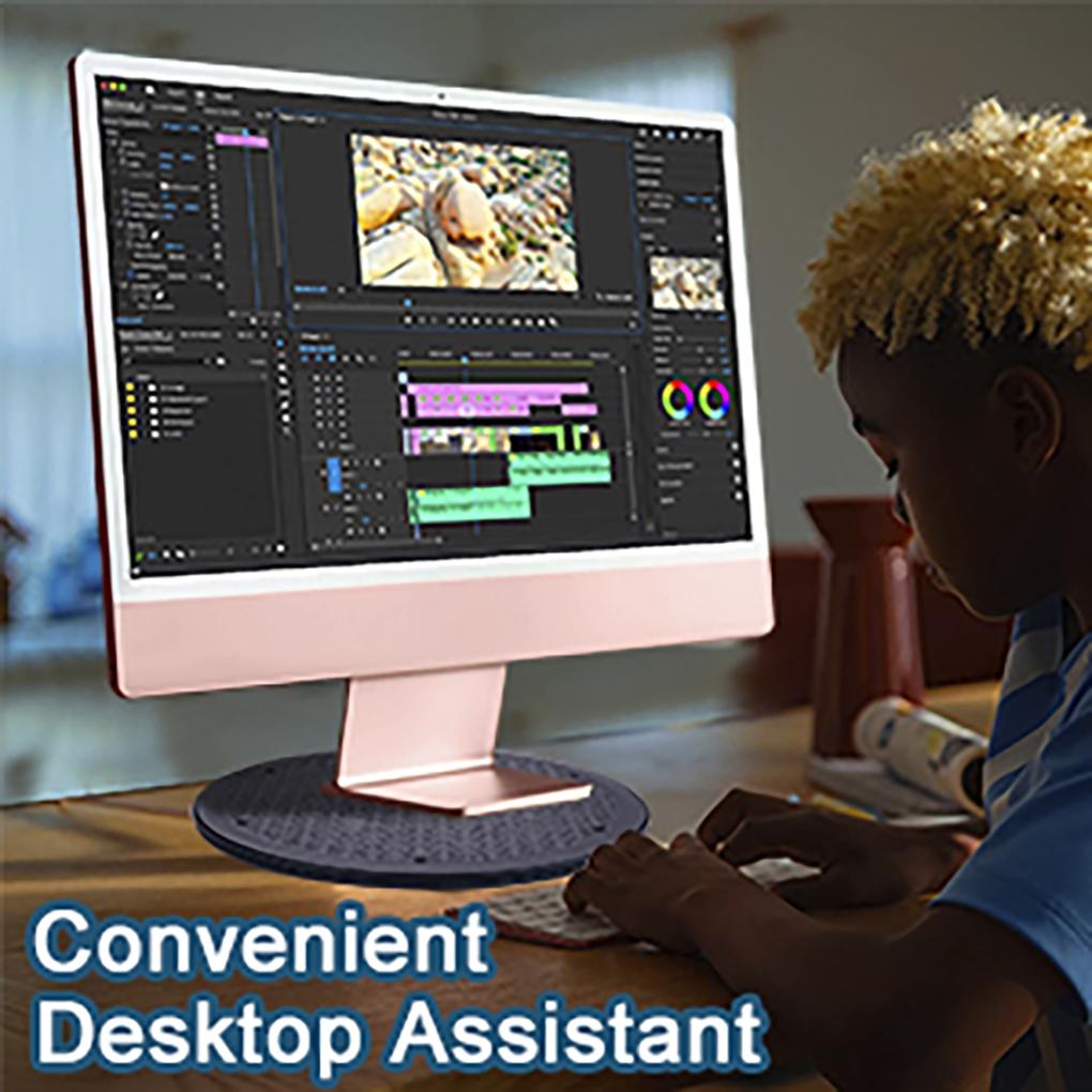 10 Inch Lazy Susan Turntable Organizer, Premium Heavy Duty Rotating Swivel Stand with Steel Ball Bearings for Model/Rotating Plants/Crafts Stand/TV/Monitor/Laptop (360˚ Rotation)