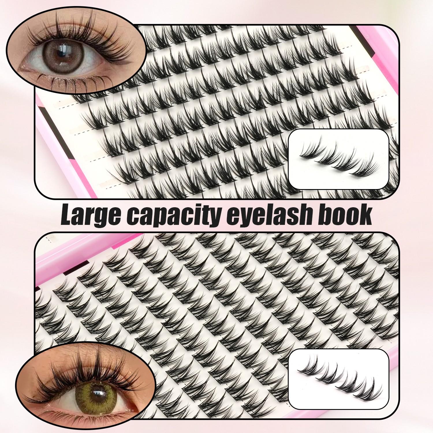 364 Pieces Single Piece False Eyelashes, Cluster False Lashes, DIY Eyelash Extension Kit, Individual False Eyelashes, Fake Eyelashes