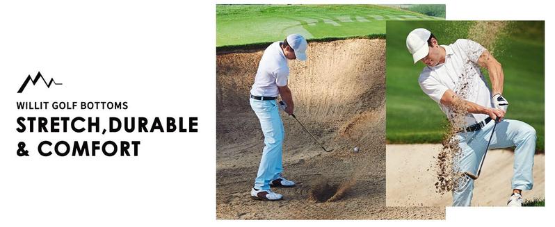 Willit Men's Golf Joggers Pants Stretch Slim Fit Work Dress Pants Quick Dry Athletic Pants with Pockets Ankle banded pants