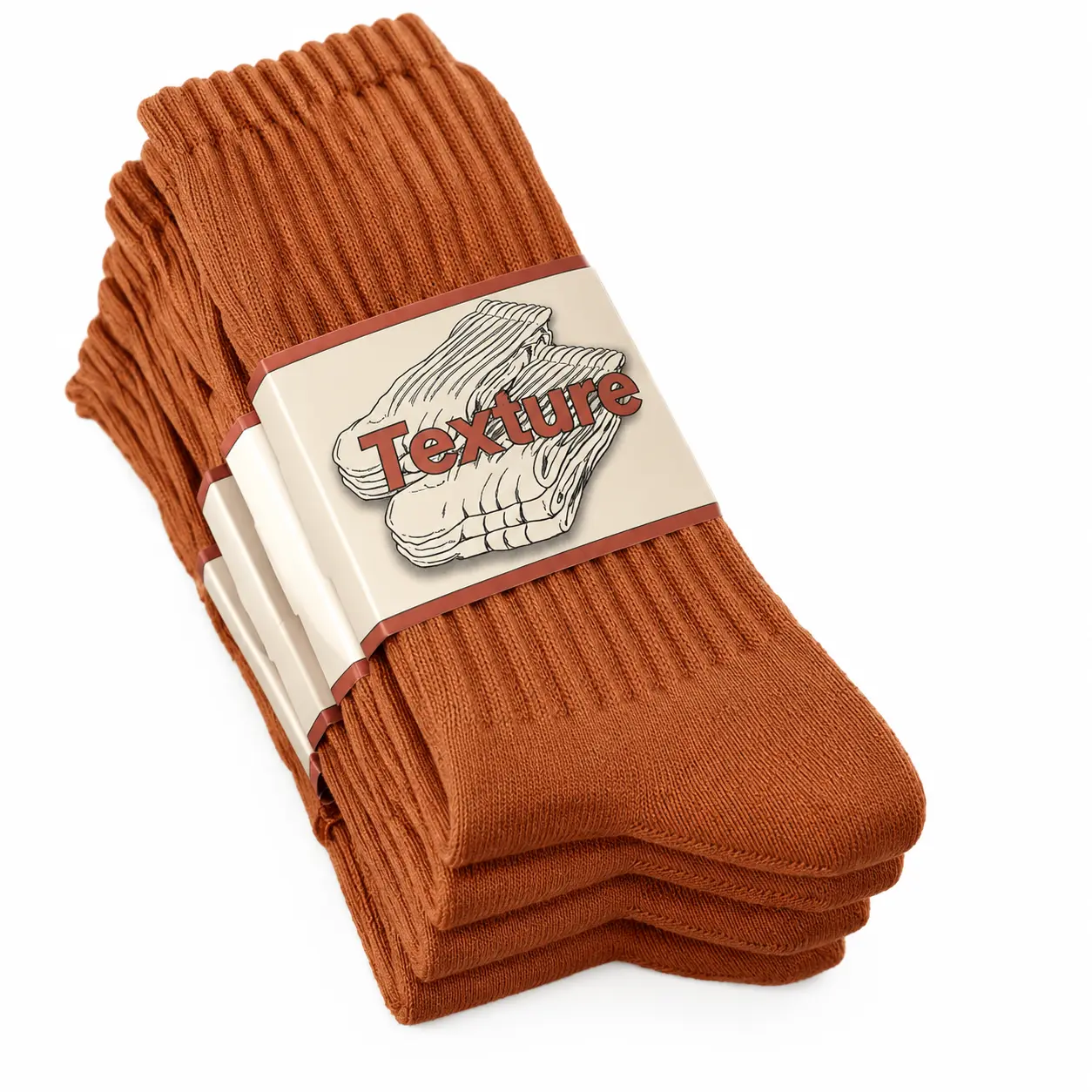 4 Pairs -Caramel Brown
