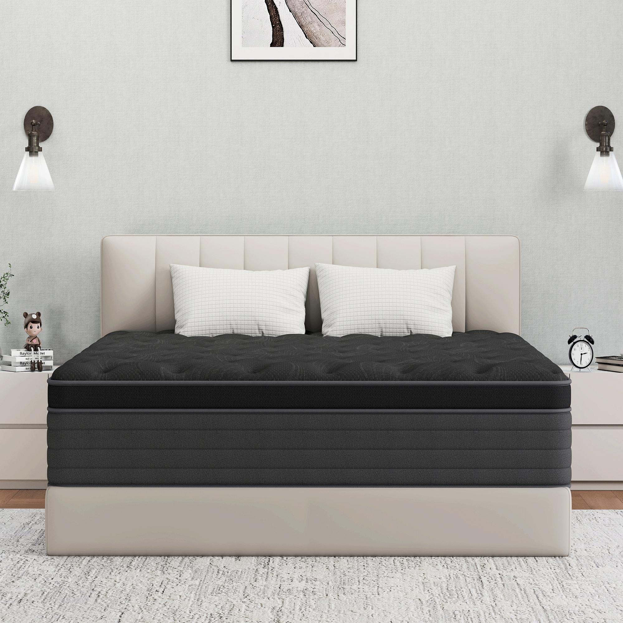 mattress queen size mattress 12/14 Inch Twin, Full, Queen, King Mattress Memory Foam And Spring, Hybrid MattressMedium Firmness, Lumbar Support, For Home Rooms Hotels, Boxed Halloween ChristmasGift Furniture Ergonomic queen size mattress Interior Modern