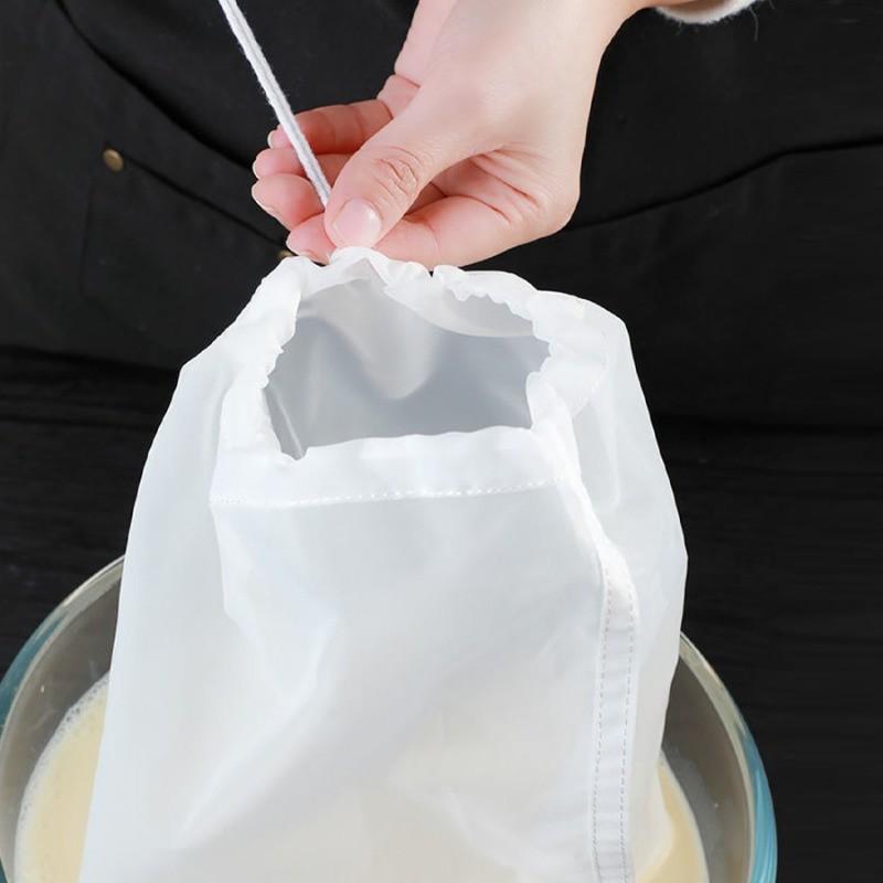 2pcs 100 Mesh Kitchen Soy Milk Filter Bags, Ultra-Fine Mesh Home Juice Wine Filter, Vegetable Fruit Strainer, Kitchen Tool