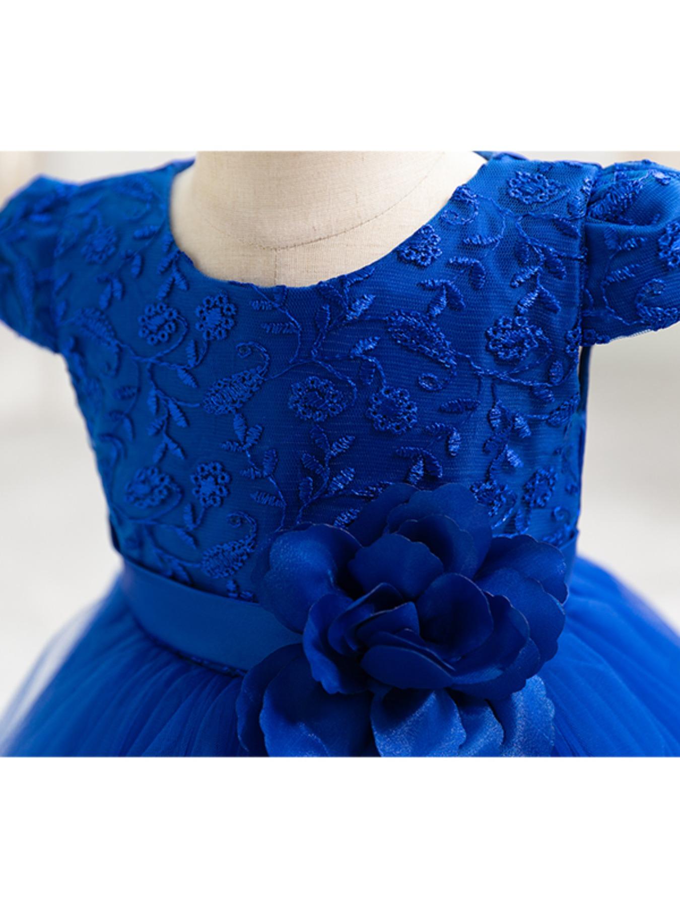 New Girl Princess Seraphina Dress, Lace Trim Party Gown, Wedding Season Costume, Halloween Christmas, Birthday Performance Wear