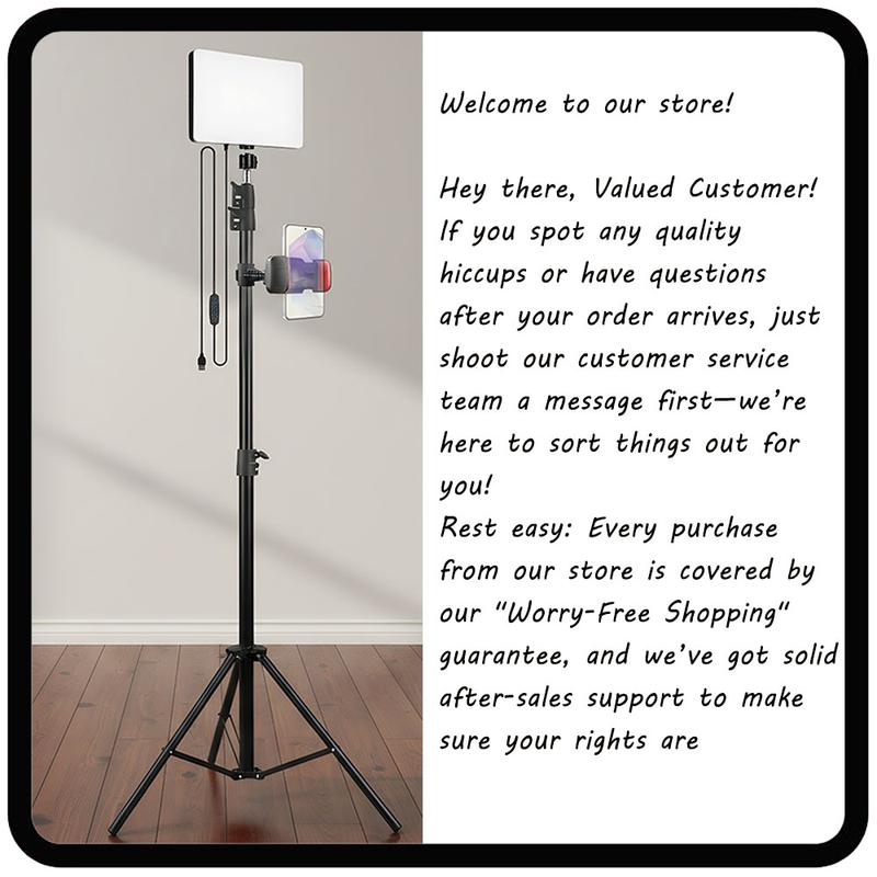 10" LED Square Light Panel with 63" Extendable Stand 3 Color 2200-4500K Studio Lighting for YouTube/TikTok/Instagram Content Creation, Dimmable Brightness, USB Powered, Soft light（1PCS）#valentine's#new years