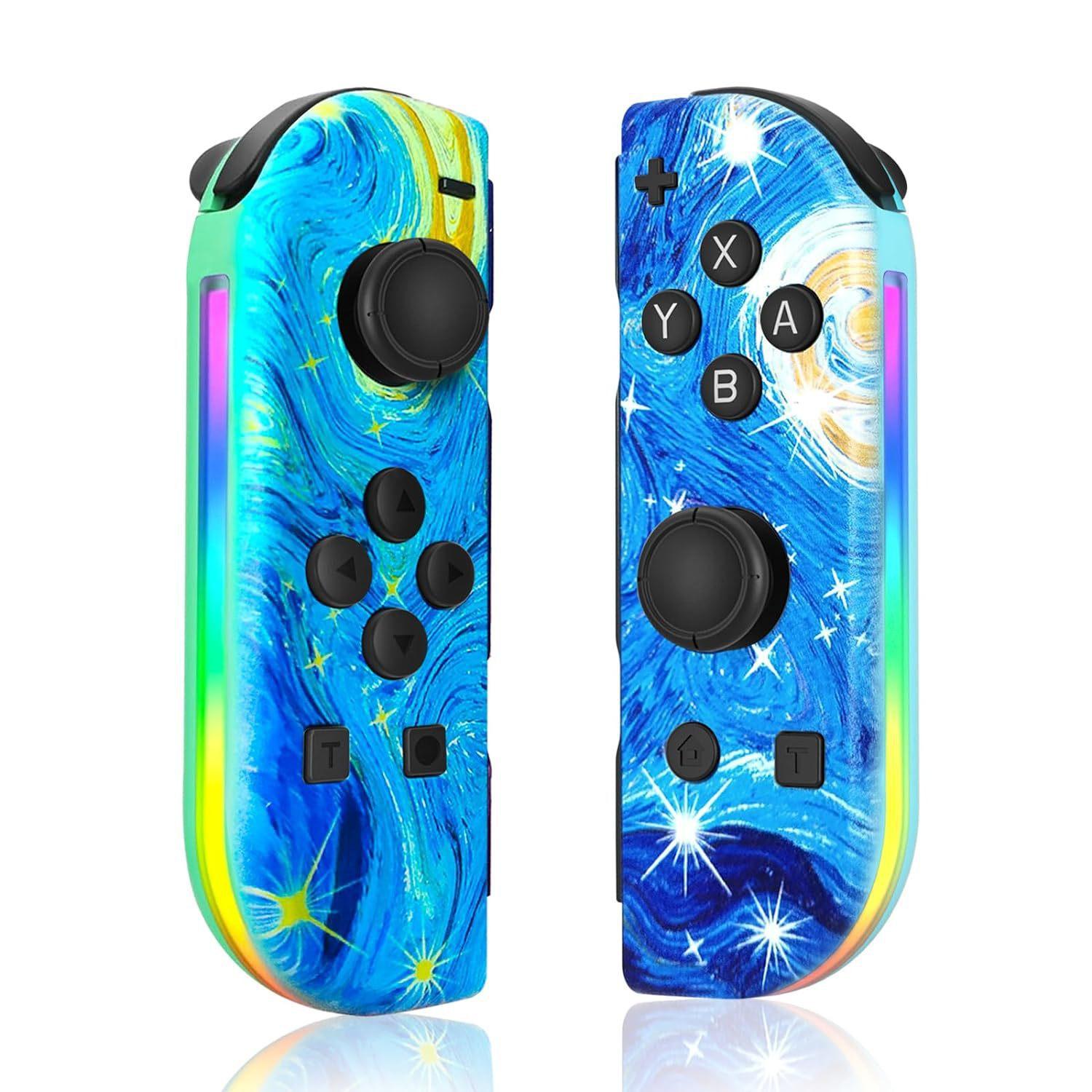 Switch Game Controller Compatible with Switch Lite Oled Wireless Gaming Controllers Dual Vibration Cool Replacement Wake-Up Switch Accessory