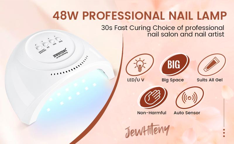 JEWHITENY 14 pcs Poly Gel Nail Extension Kit With Nail Drill Machine U V Nail Light ALL In One Polygel Nail Kit Starter Kit
