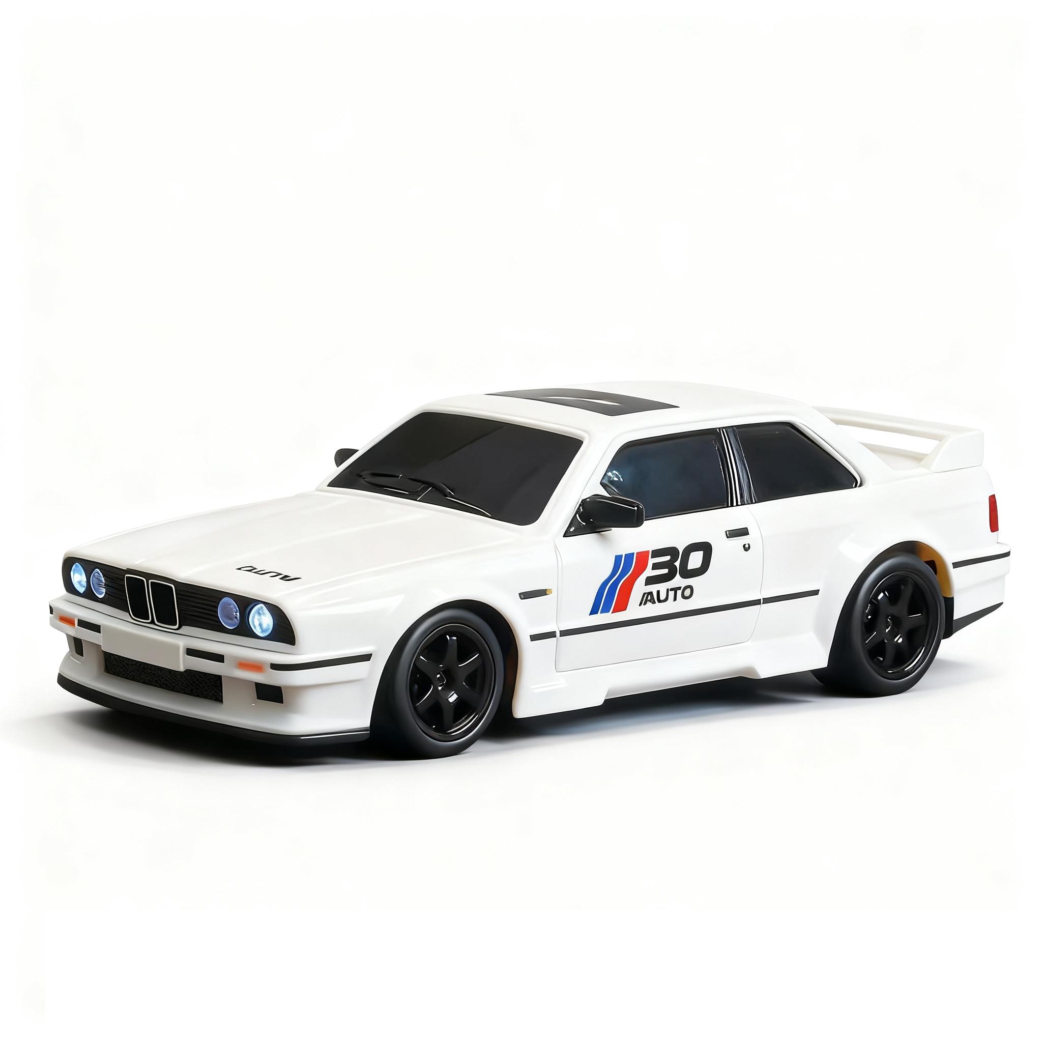 1:24 Remote Control Drift Car with 2.4GHz 4WD, Amazing Lights and Tires, Includes Road Obstacle Tools, Perfect Birthday Gift, Remote Controlled Car