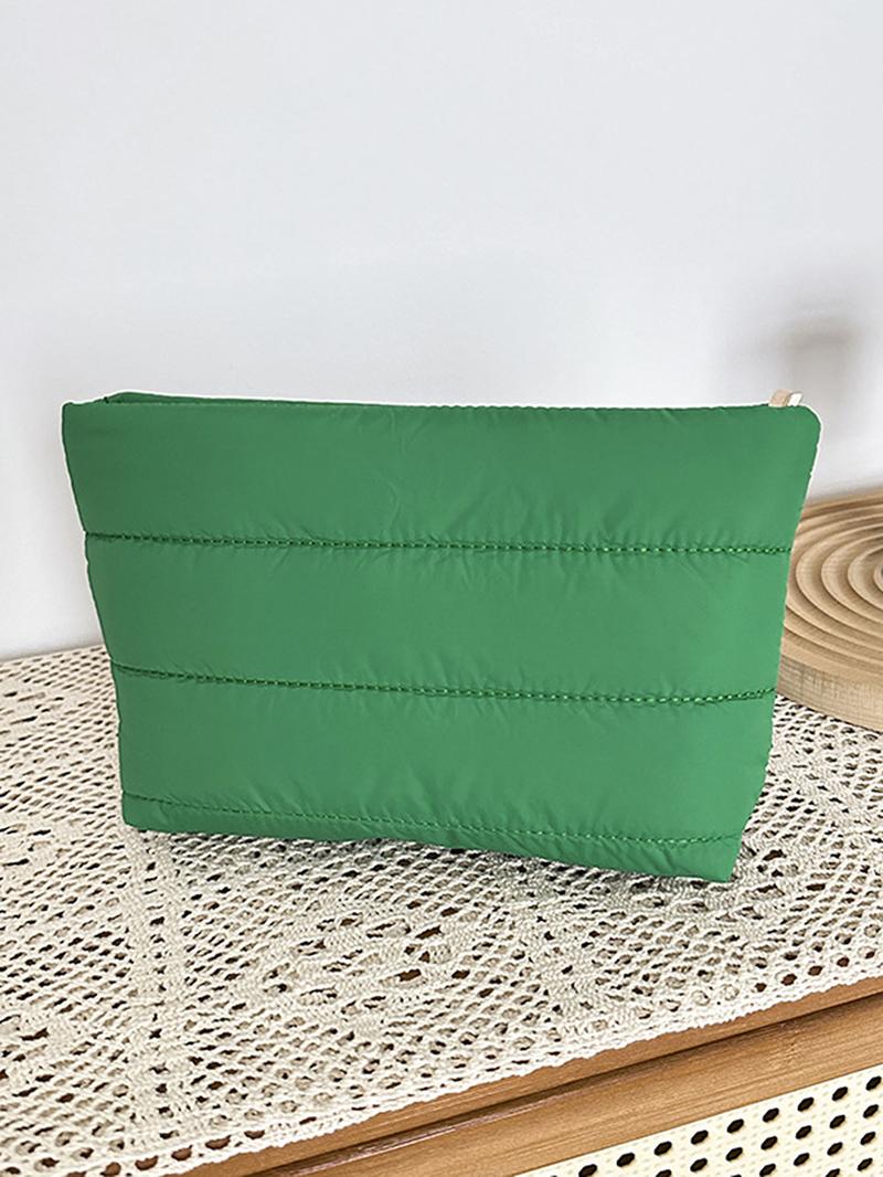 Retro leopard print design fashion cotton-padded makeup bag, Vintage vanity bag, small-scale pleated design casual simple versatile handbag, lightweight small change purse, and fashionable, suitable for daily commuting, shopping and travel, etc.