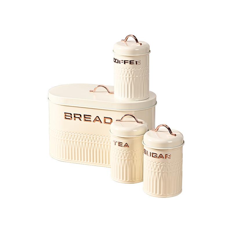 Modern Minimalist Bread Box Storage Container, Metal Sealed Candy Coffee Tea Canister, Cross-Border Wholesale Bread Storage Box