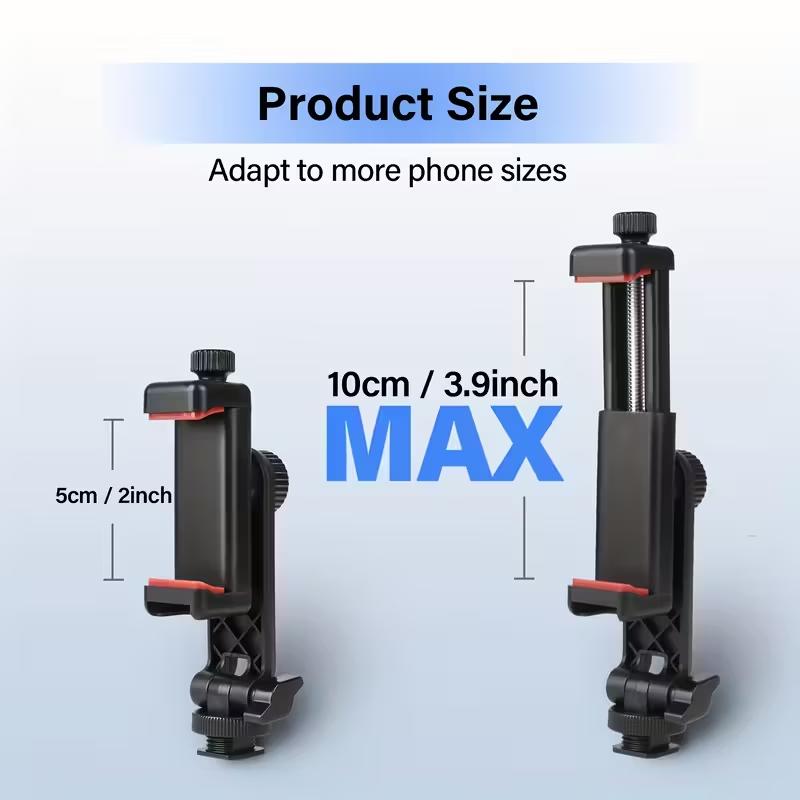 Phone holder with Cold Shoe Mount, Camera Hot Shoe UniversalCell Adapter Support Free AdjustmentJoints,Phone Tripod Mount for iphone17 Pro/MAX,for Samsung Galaxy and Other Phones Accessories Smartphone(Android Cellphone)#Easter Day