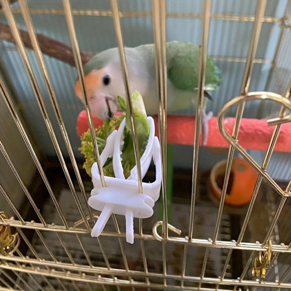 3 pcs Small Pet Bird Food Rack Parrot Fruit & Vegetable Clip Cuttlefish Bone Feeder Bird cage accessories Hanging Bird Feeder Bird Supplies