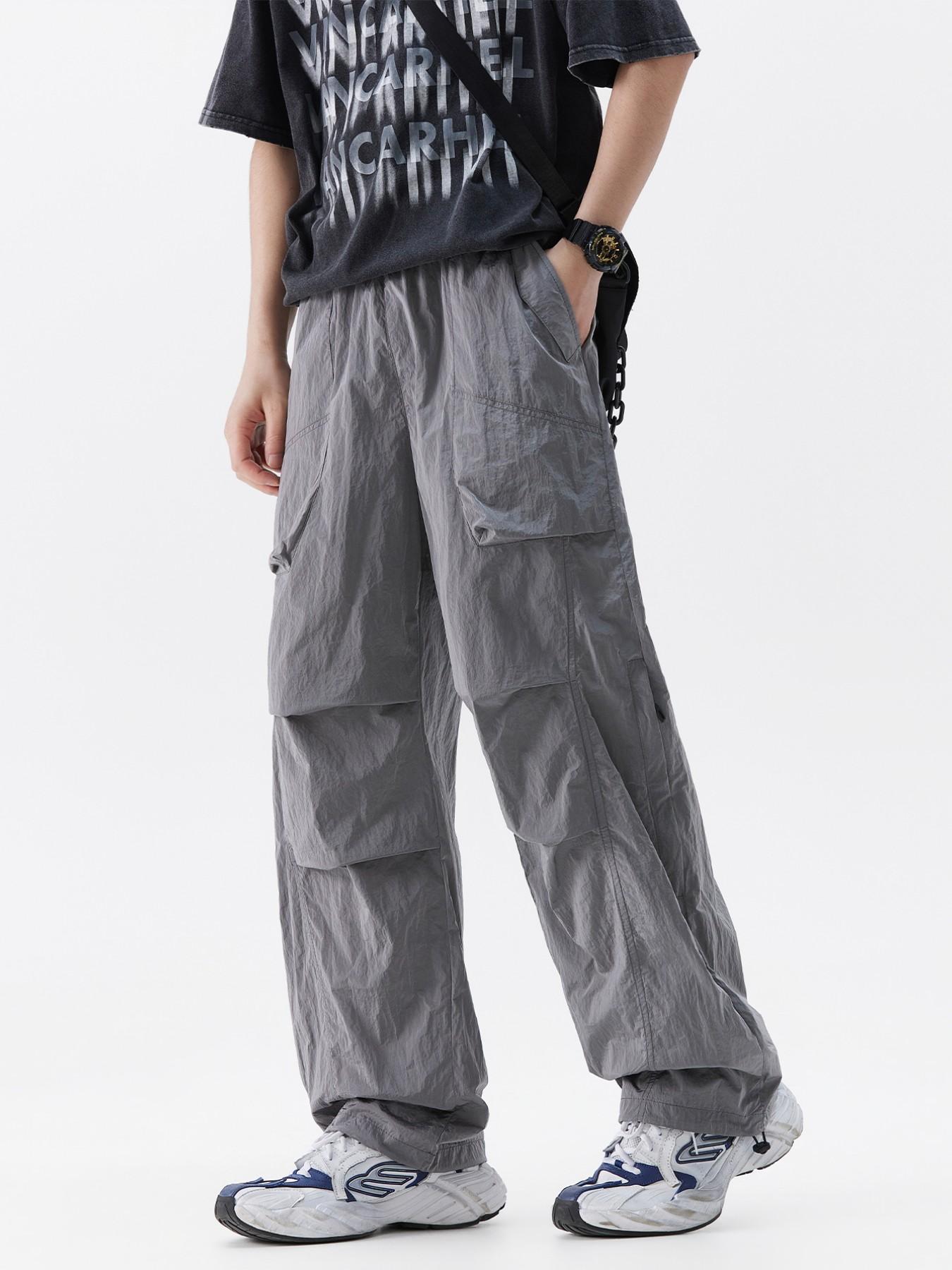 Men's Tactical Work Pants, Loose Comfortable Straight Cut, Lightweight Breathable, Casual Summer Wear, All-Season Practical Long Pants