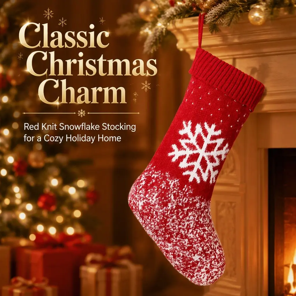 Santa Sock Christmas Ornaments | 4 Styles | Festive Xmas Tree & Holiday Home Decor Accessories