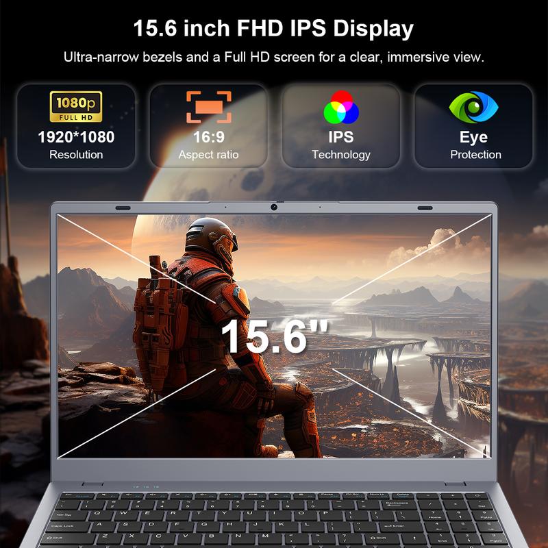 15.6" FHD Laptop 1920x1080 AMD 3020e Up to 2.6GHz 2 Cores 2 Threads, 8GB DDR4 RAM 256GB SSD Wifi5 Bluetooth5.0 for Work, Study, Remote Learning & Everyday Entertainment