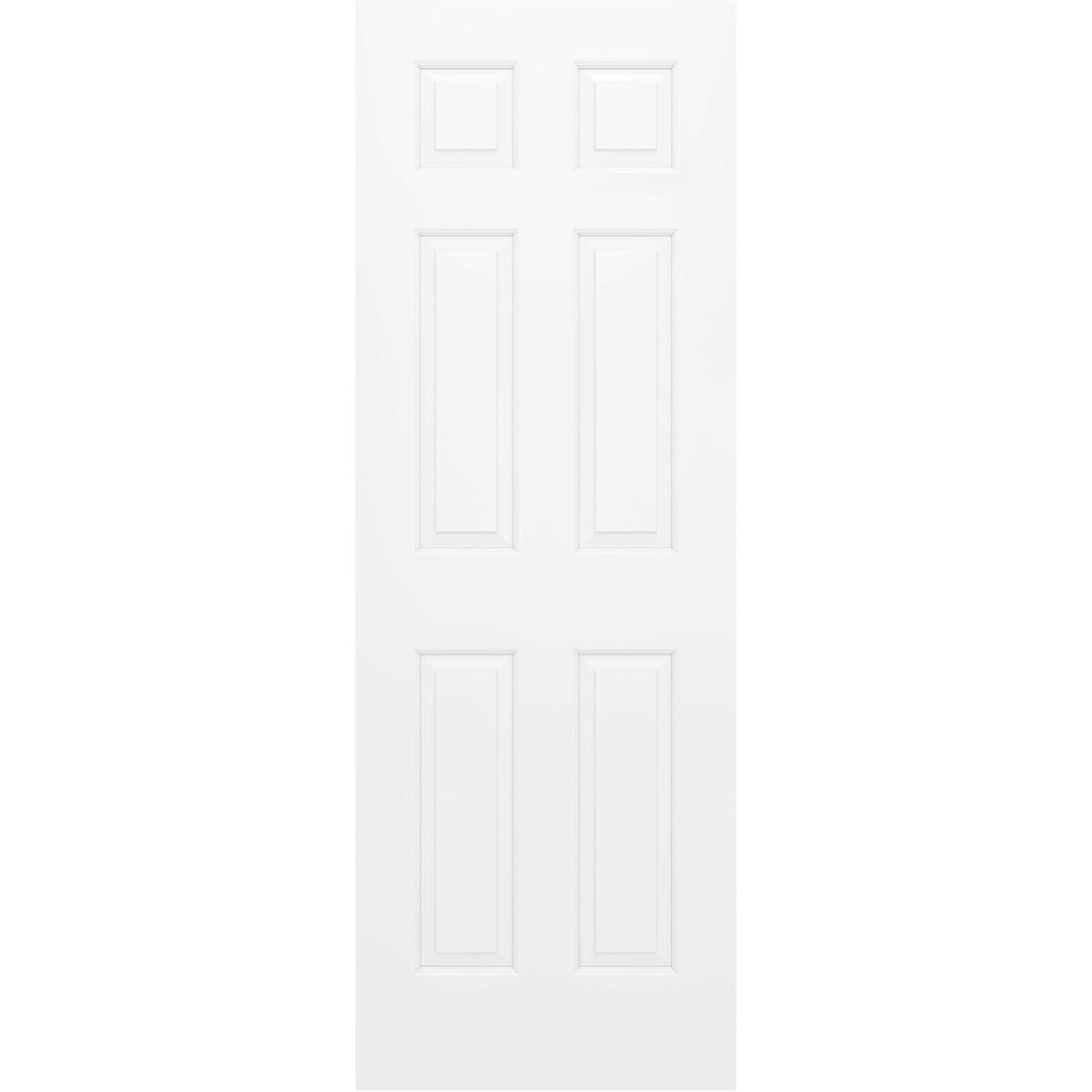 28"x80" Raised 6-Panel Textured White Primed Hollow Core Interior Molded Door Slab, NOT Pre-drilled and NOT Included Hardware, Paintable Interior Door for Pantry, Laundry, Office 28"x80" Raised 6-Panel Textured White Primed Hollow Core Interior Molded Door Slab, NOT Pre-drilled and NOT Included Hardware, Paintable Interior Door for Pantry, Laundry, Office