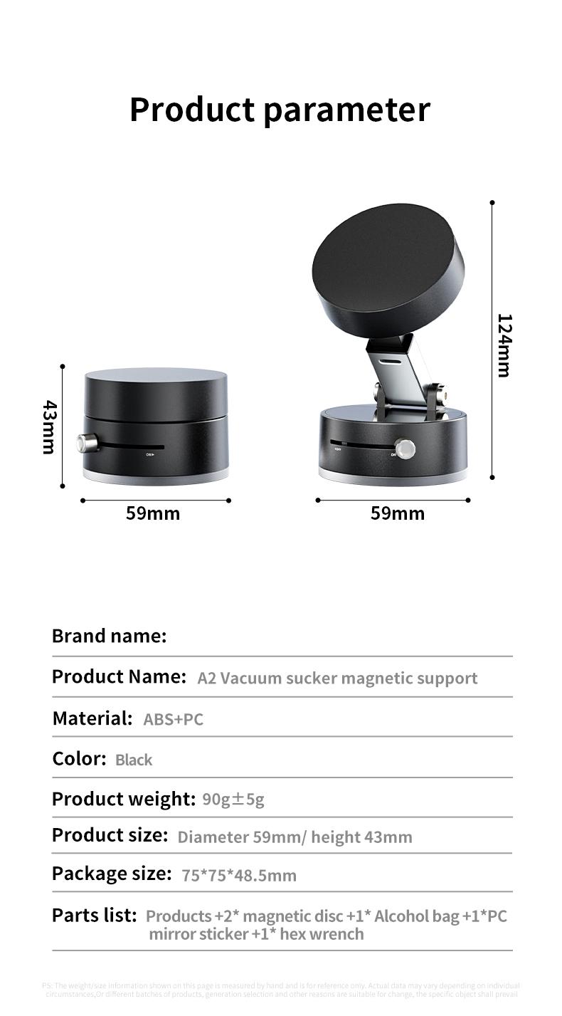 Magnetic Phone Holder Stand, Adjustable & Foldable, Strong Suction Cup, Vacuum Adsorption, Portable Multifunctional Mobile Phone Stand for Car & Multi-Scene Use vacuum magnetic