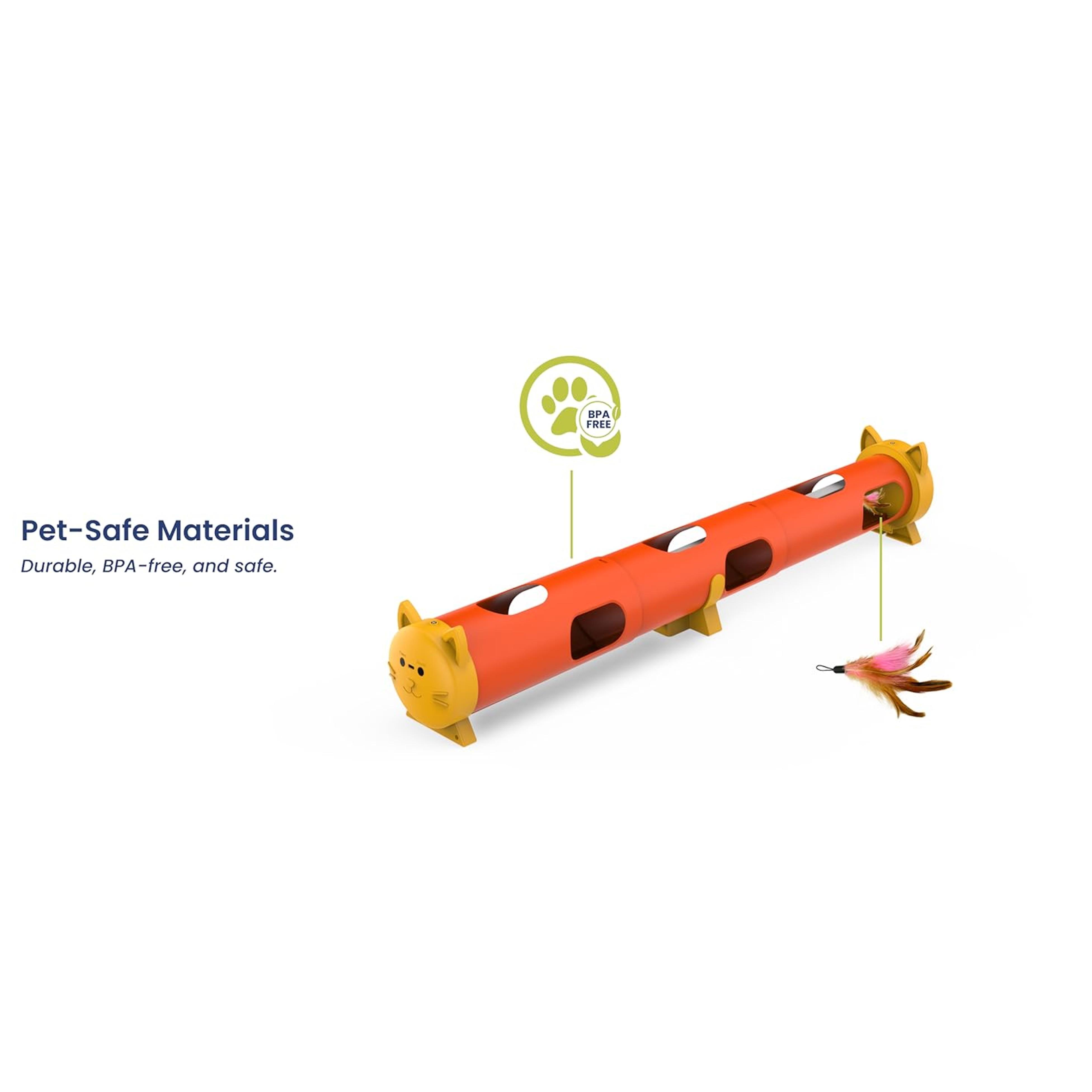 Electric Feather Teaser Tube Cat Toy, Interactive Automatic Cat Toy for Indoor Cats, Smart Random Feather Play, Long Battery Life, Pet-Safe Materials (Large) Electric Feather Teaser Tube Cat Toy, Interactive Automatic Cat Toy for Indoor Cats, Smart Random Feather Play, Long Battery Life, Pet-Safe Materials (Large)