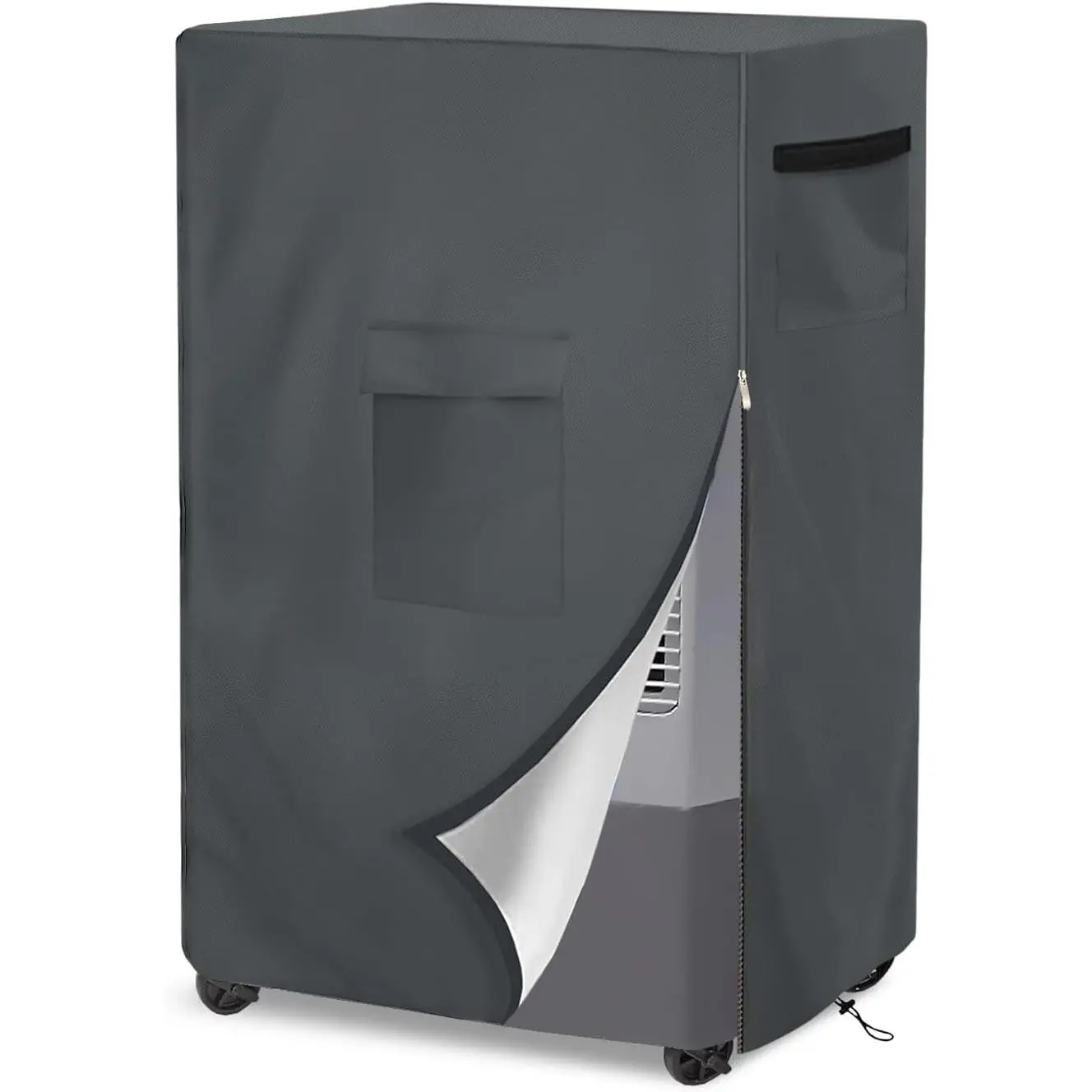 Heavy Duty Functional Large Size Outdoor Evaporative Cooler Cover, 29"Lx18"Wx45"H 600D Waterproof Dustproof Cover for Patio Portable MC61M, MC61V, M250, 5300CFM Coolers, Grey