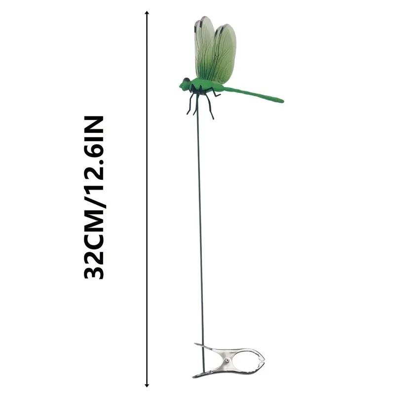 4/8/12 piece set of simulated dragonfly rod clips, outdoor garden decoration dragonfly clips, fishing rod clips, Metal Clip Mosquito Repellent Hat Clip，mosquito bug repellent hack