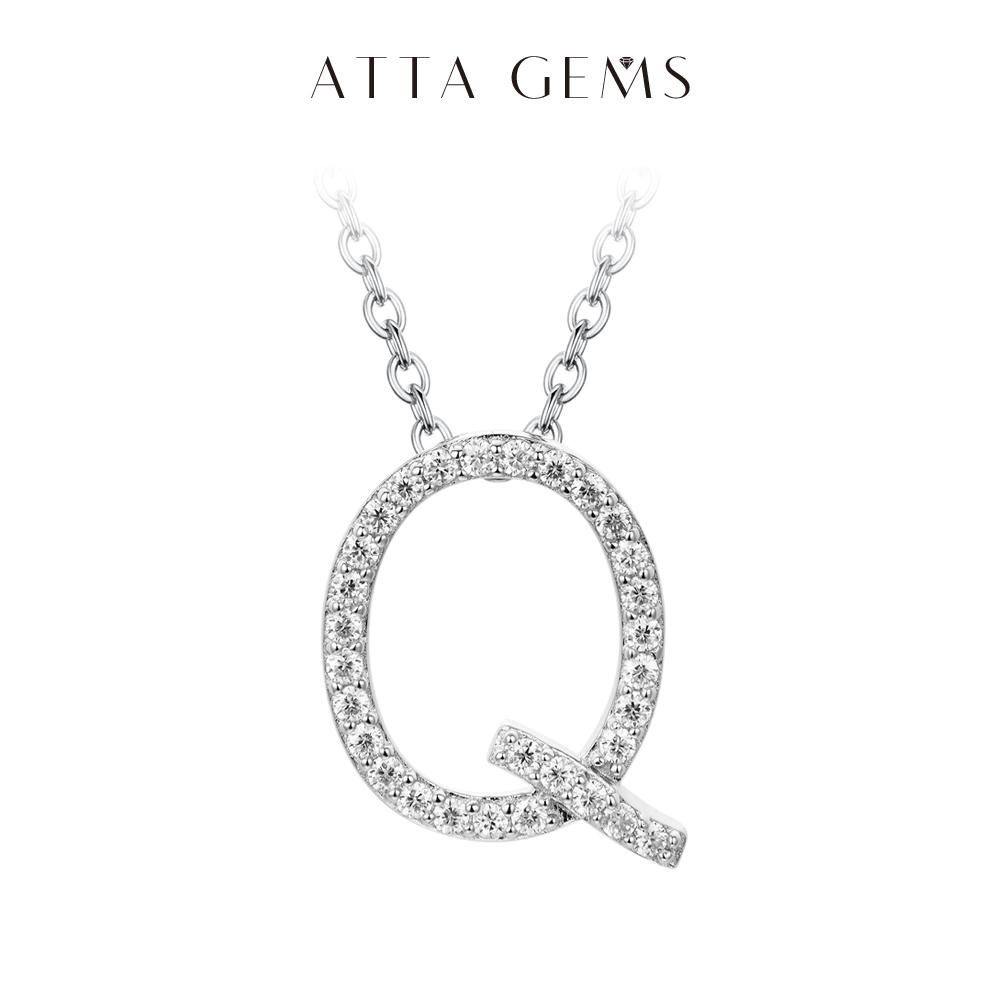 A~Z 26 Letters Necklace Synthetic Moissanite Pendant DIY Design Have Pendant and Chain Free N010 SpringStatements