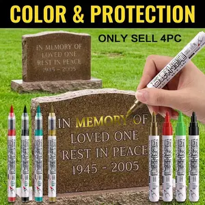 Stone Tablet Touch-Up Paint Pen, Stele Markers, Marker Pens, Quick Drying, Fade Resistant