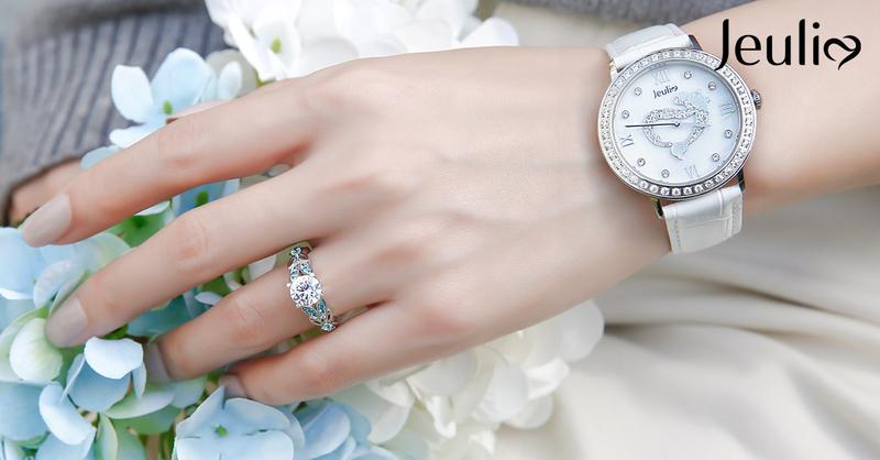 Jeulia 4.3 Carat Personalized Sterling Silver Butterfly Rings for Women Purple Amethyst Bridal Round Cut Wedding Engagement Eternity Valentine's Promise Ring Sterling Silver Zircon