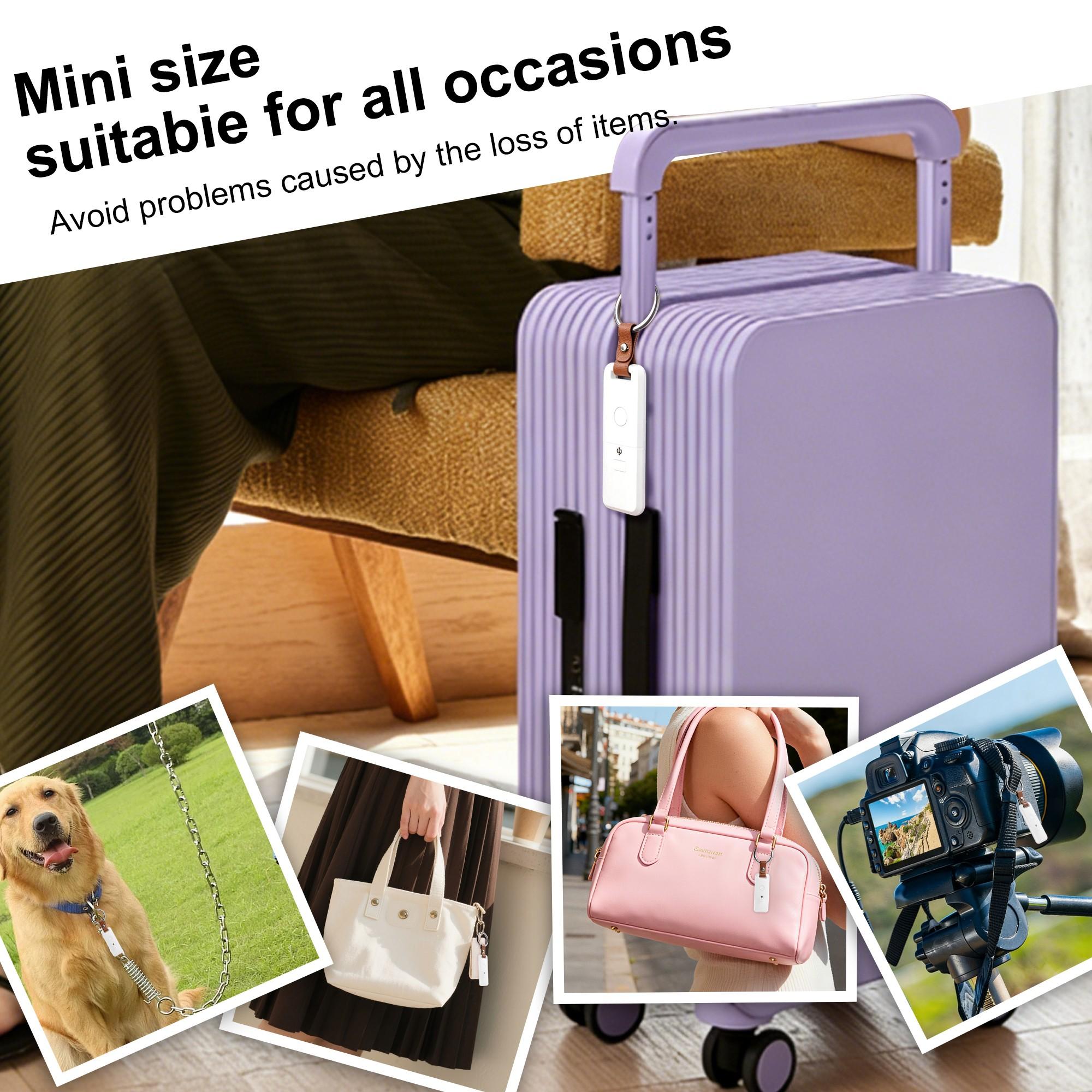 1/2/4pcs Mini Rectangular Locator with Key Ring, Item Tracker, No Monthly Fee, Dual System iOS Android, Suitable for Keys Pet Collars Luggage Personal Items