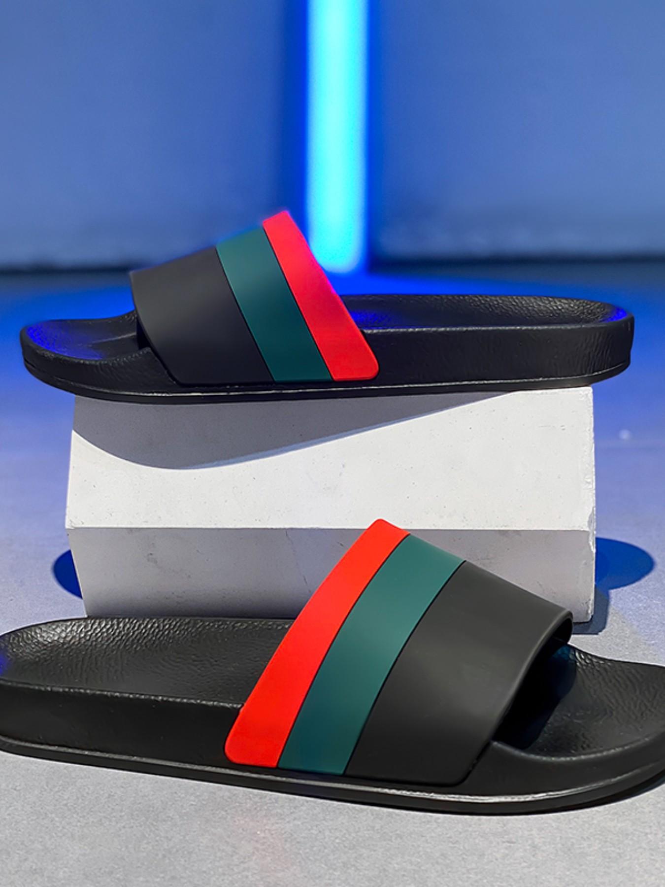 Classic Fashion Men's Open-Toe Sandals, Comfortable Non-Slip Breathable Durable, Ideal for Daily Casual Home Bathroom Indoor Outdoor Use