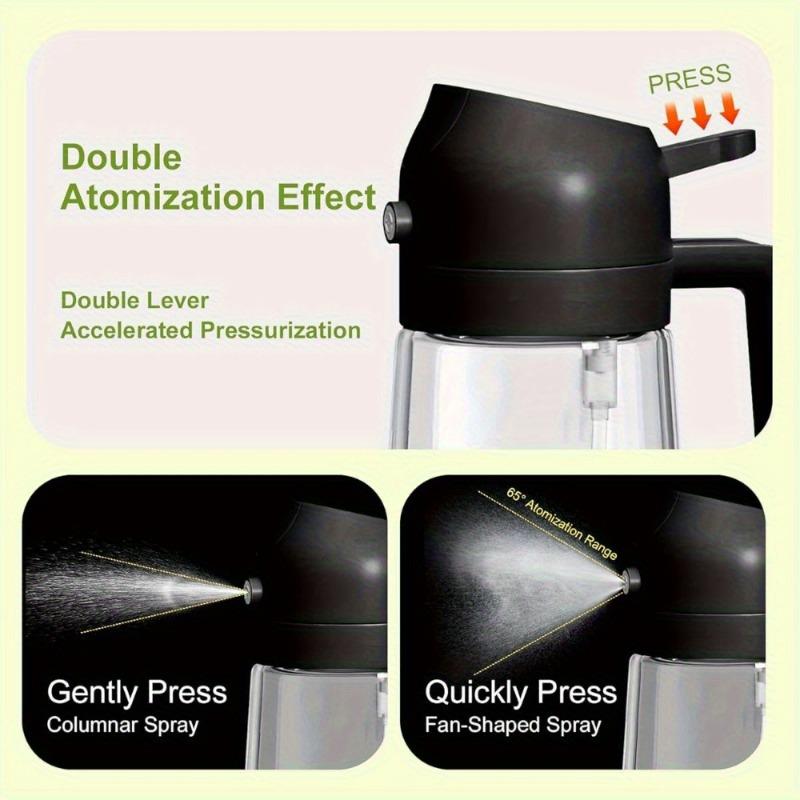 Plastic oil sprayer kitchen dispenser bottle, spray bottle, olive oil sprayer and dispenser, oil spray bottle for cooking, barbecuing, air frying, baking and salads