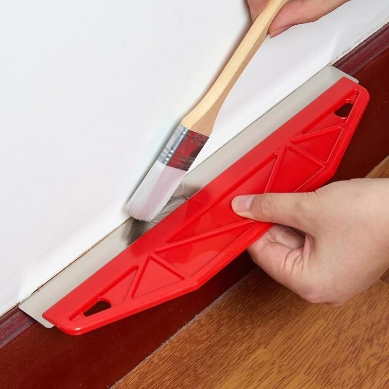 Professional 12-Inch Paint Protection Corner Guard, Ergonomic Handle, Durable Plastic and Metal, Ideal for Wall Trimming and Wallpaper Cutting