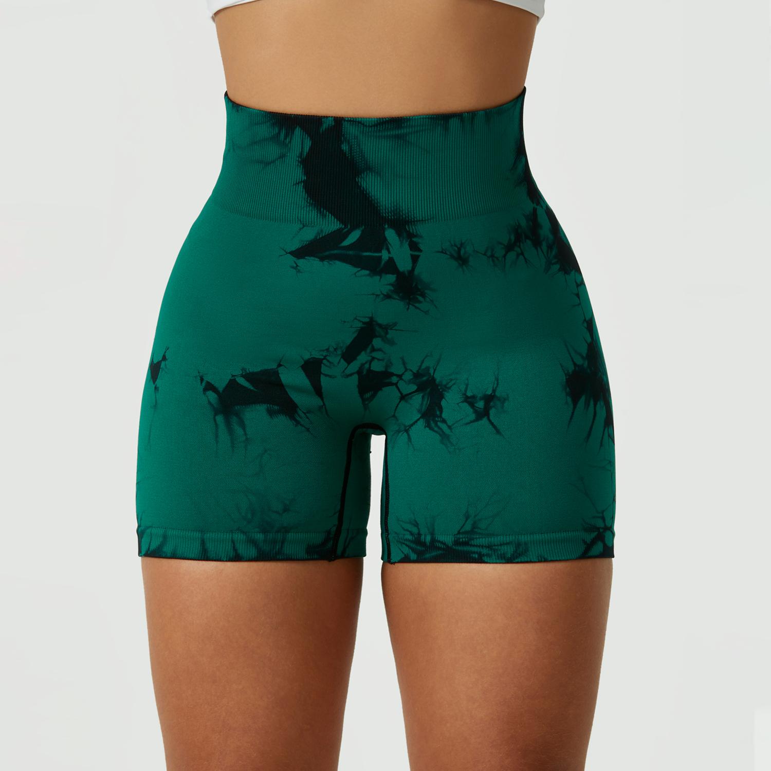 NcmRyu Women's Tie-Dye Booty-Lifting Shorts - Buttery Soft 4-Way Stretch Anti-Roll Waistband Breathable Activewear Yoga Gym Streetwear women