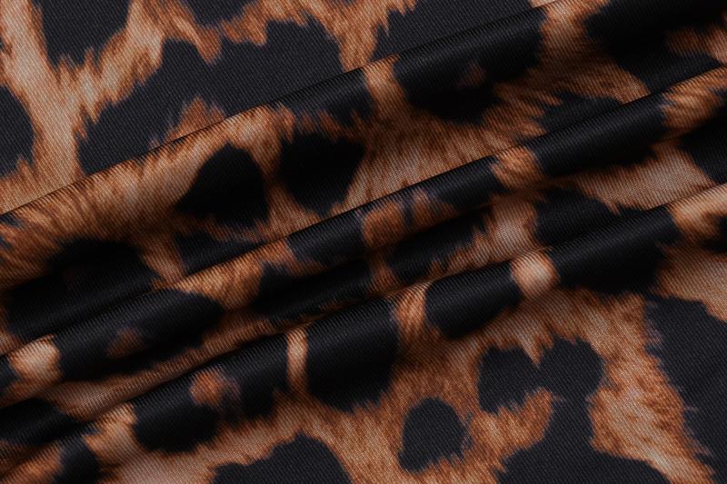 Women's Leopard Print V Neck Long Sleeve Romper, Ladies Spring Fall Winter Party Club Date Holiday Daily Casual One-piece Set Shorts Jumpsuits Playsuits For Everyday Wear